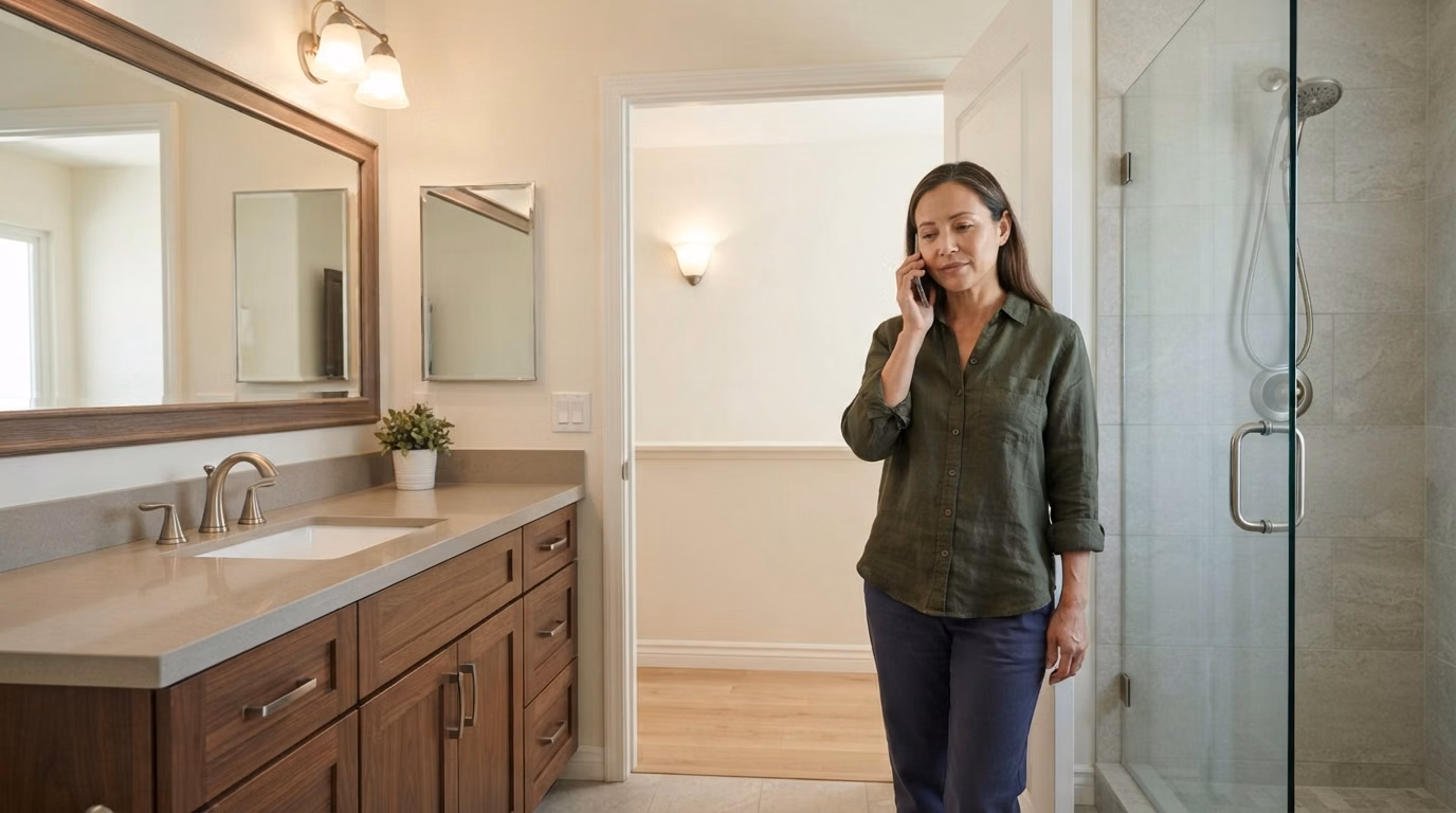 Bathroom remodel consultation in San Diego.