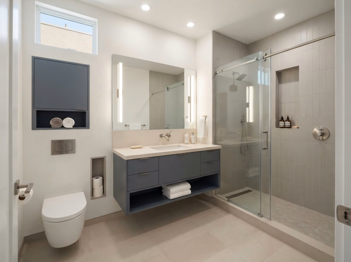 Smaller Bathrooms Planning for the Space in San Diego.