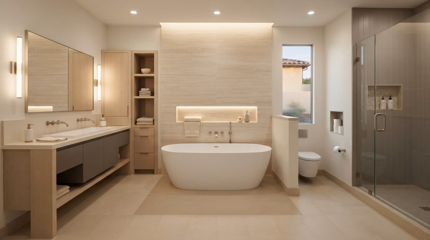 Soaking Tub Suite Remodel Gallery in San Diego.
