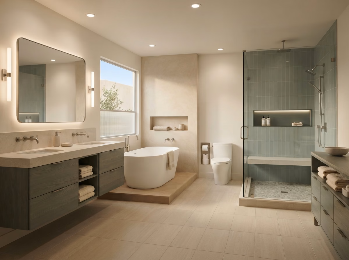 Spa Inspired Bathrooms Style in San Diego.