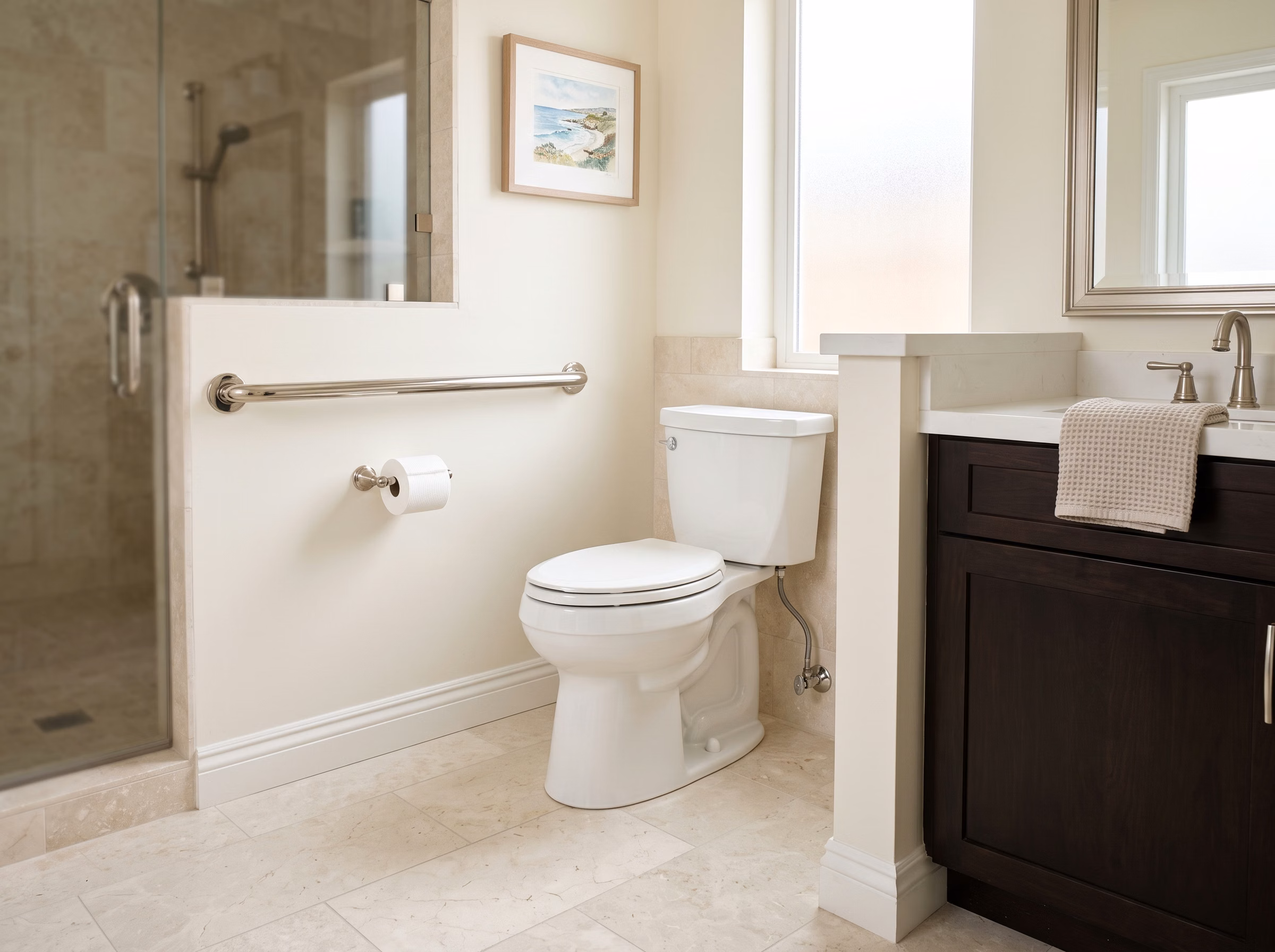 Accessible Bathroom Remodeling Toilet Zone in San Diego.