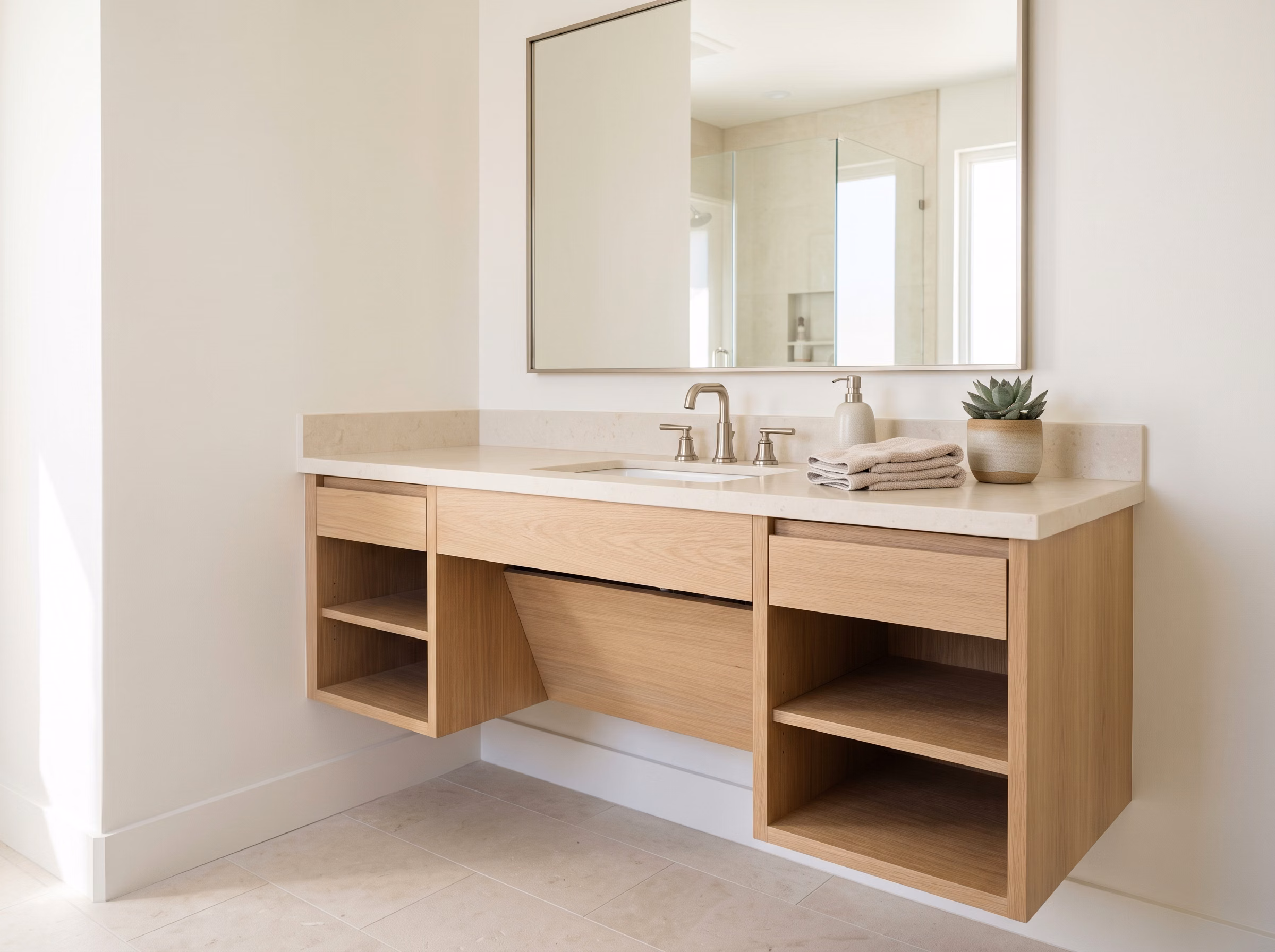 Accessible Bathroom Remodeling Vanity Zone in San Diego.