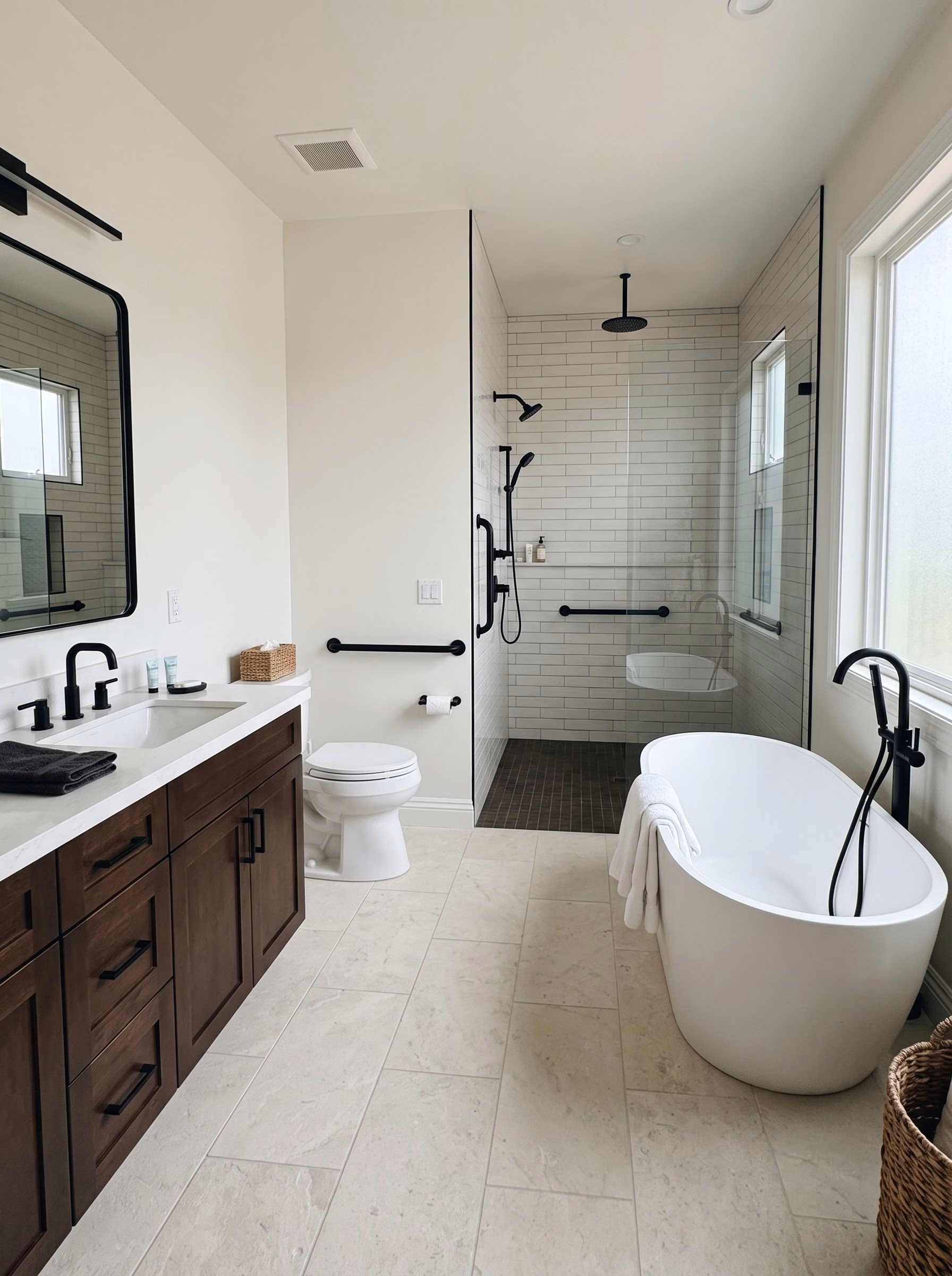 Accessible Bathroom Remodeling Visual Contrast in San Diego.