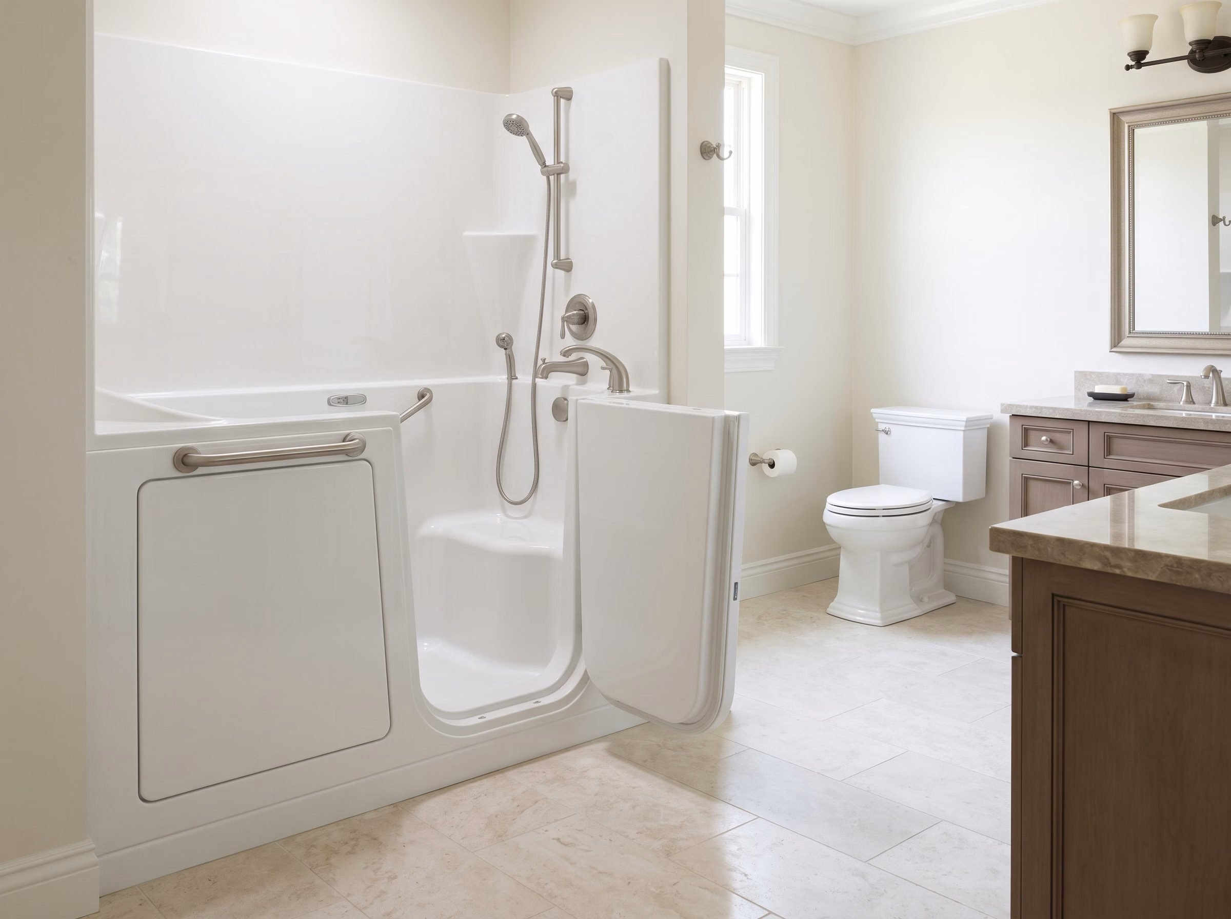 Accessible Bathroom Remodeling Walk in Tub in San Diego.