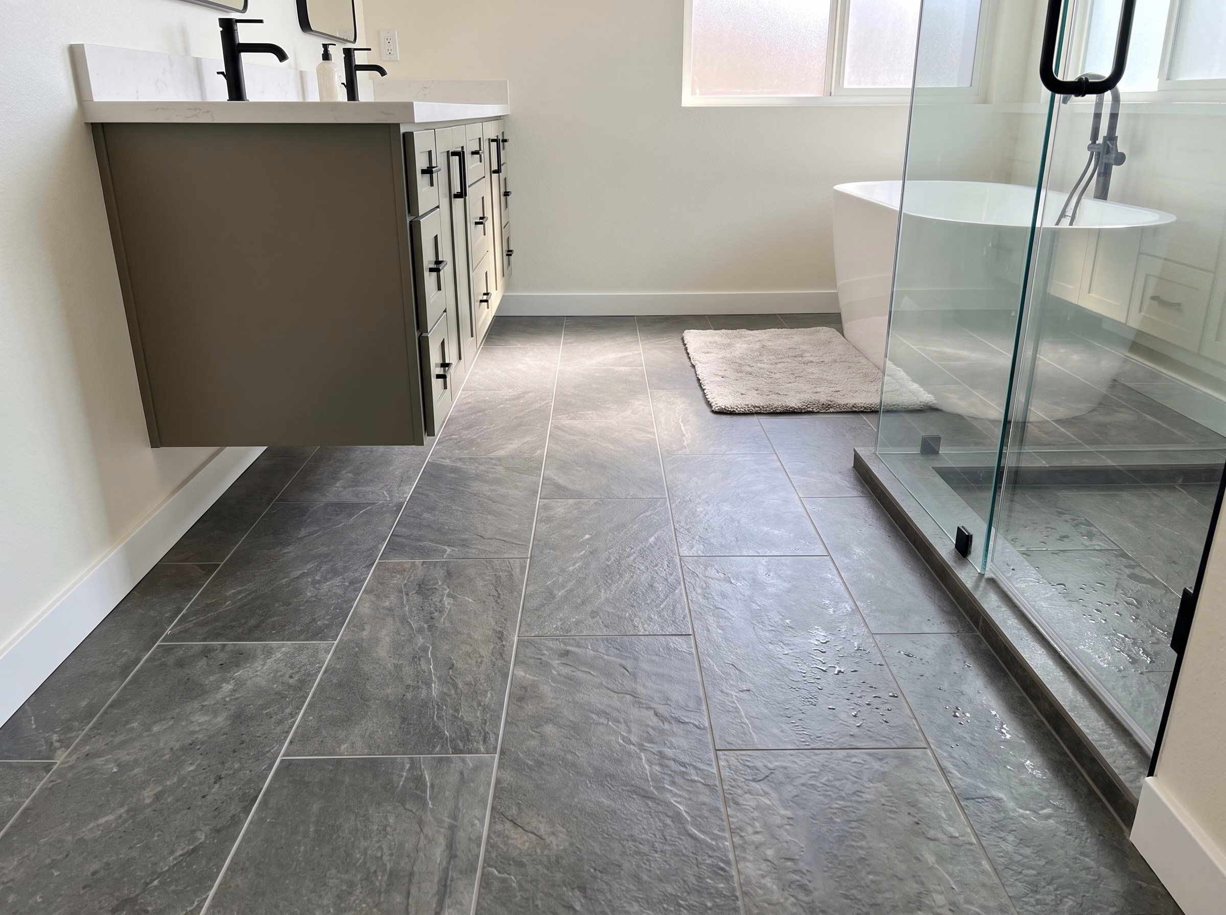 Bathroom Flooring Porcelain Tile in San Diego.