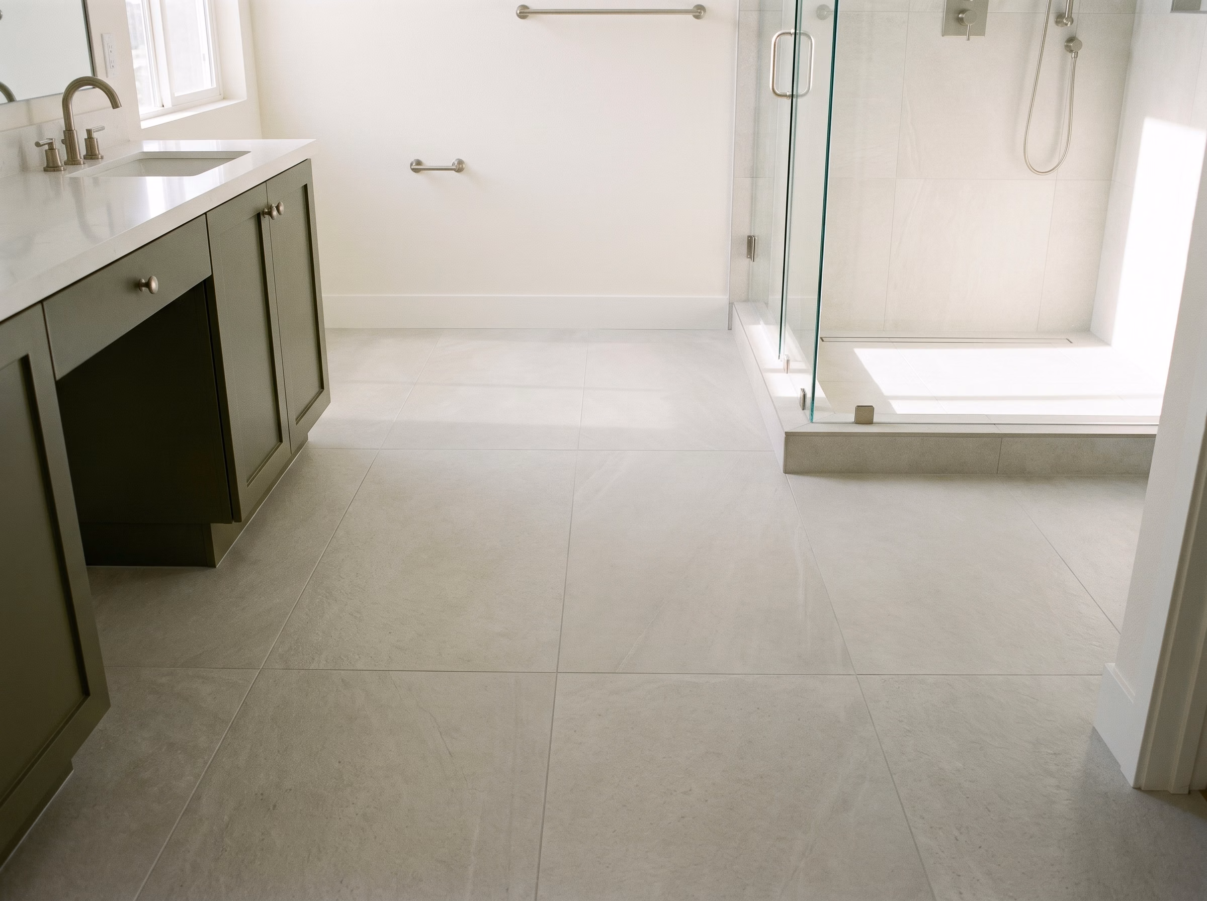 Bathroom Flooring Tile Size in San Diego.