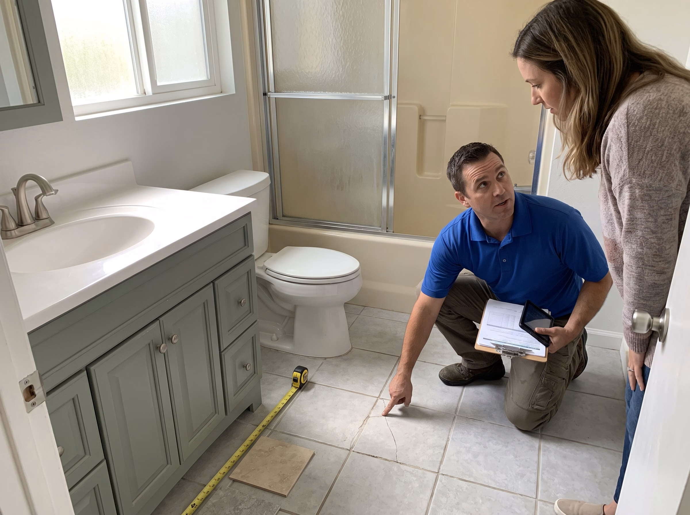 Bathroom Flooring What We Assess Before Smaller in San Diego.