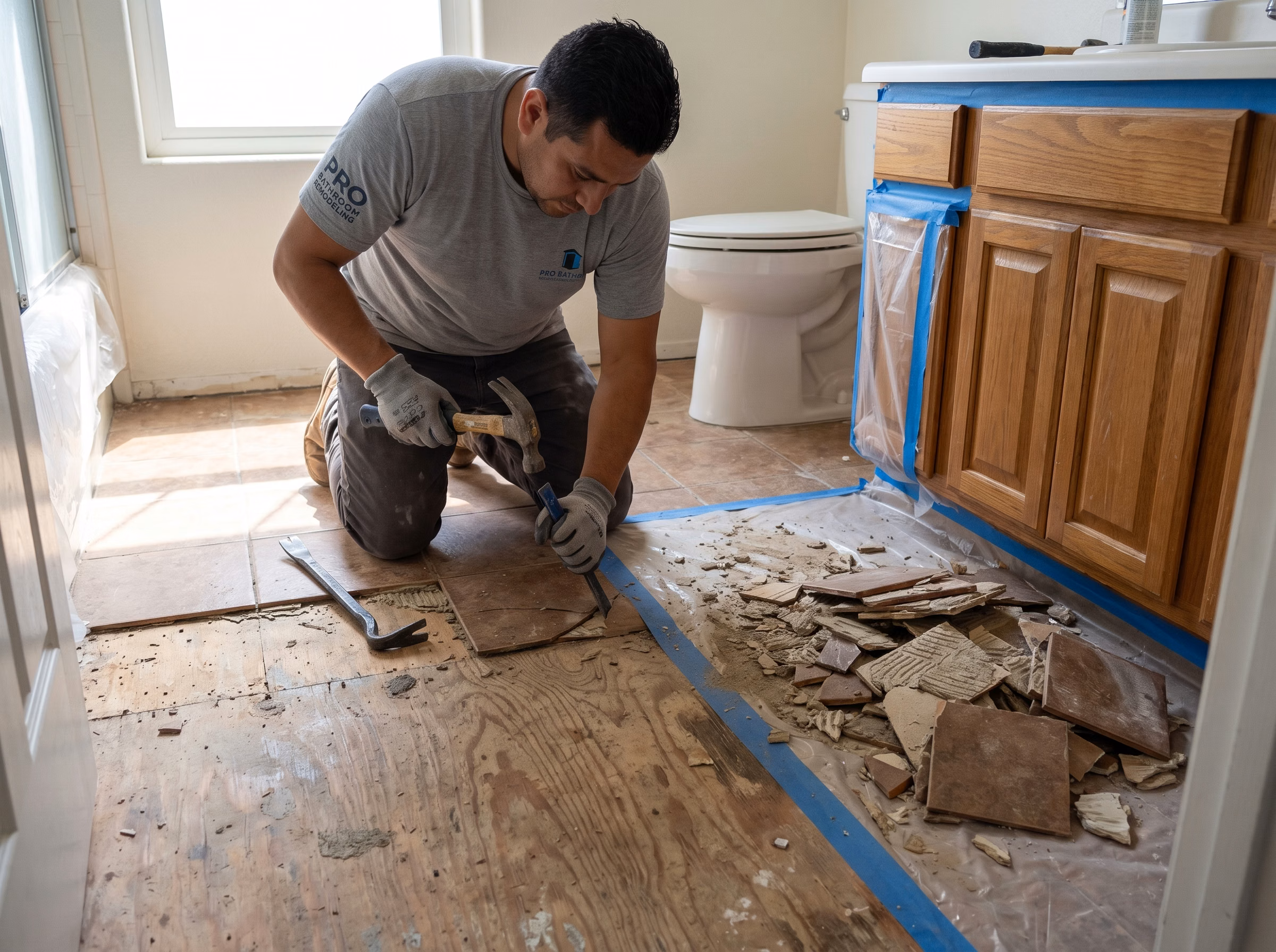 Existing Floor Removal in San Diego.