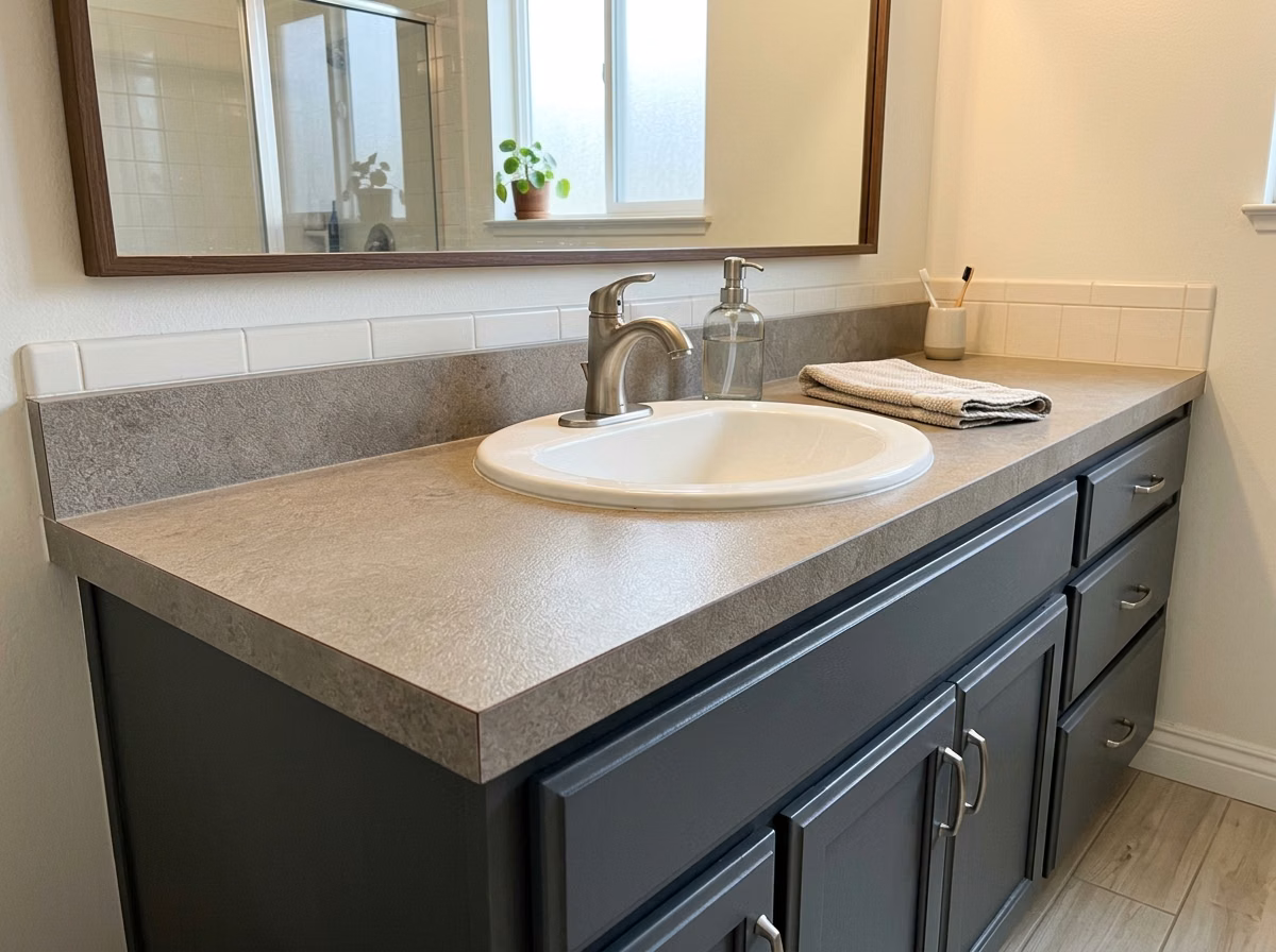 Vanity Sink Installation Laminate Moderate | San Diego Vanity Sink Installation Laminate Moderate in San Diego.