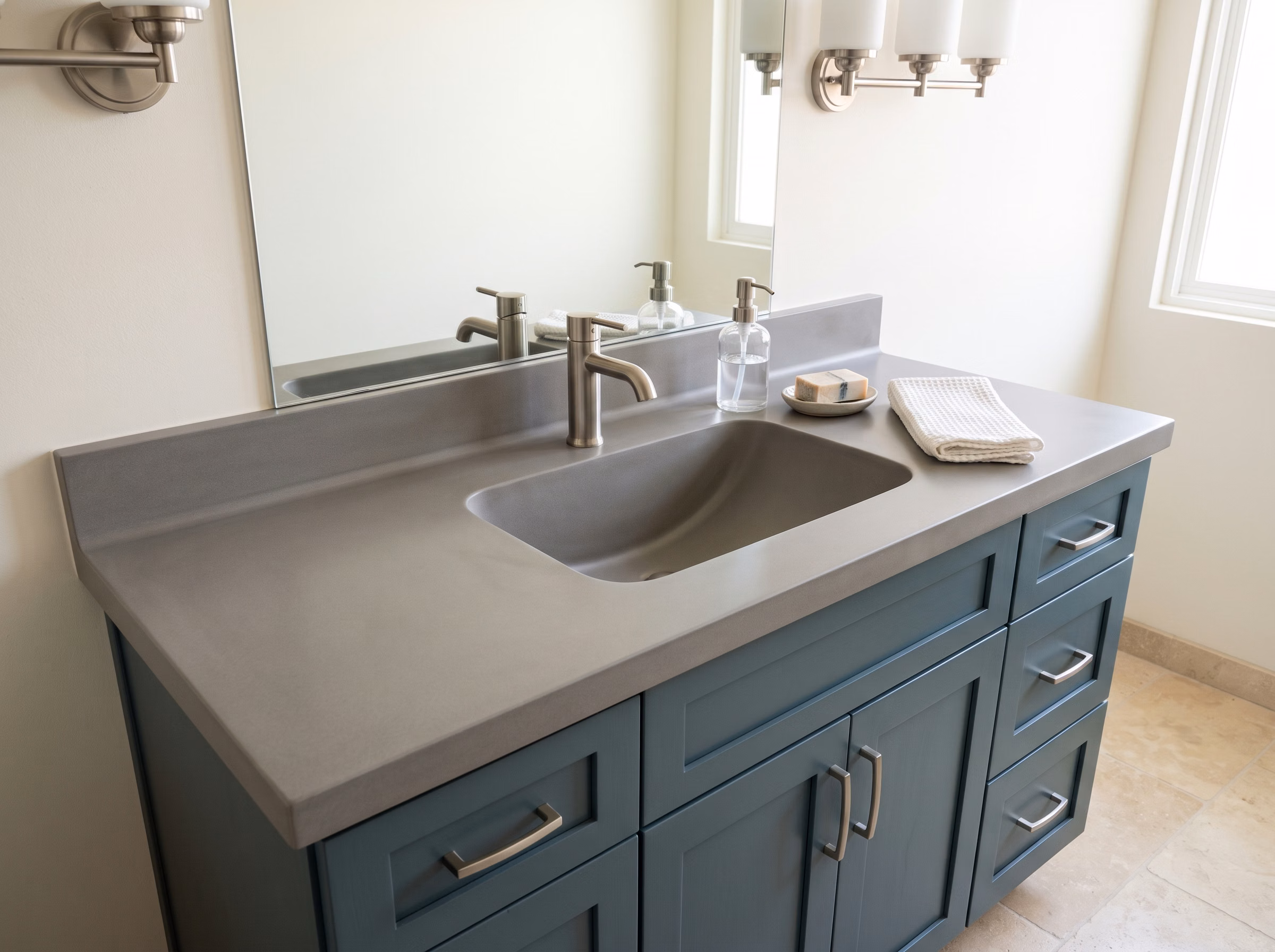 Vanity Sink Installation Solid Surface Good | San Diego Vanity Sink Installation Solid Surface Good in San Diego.