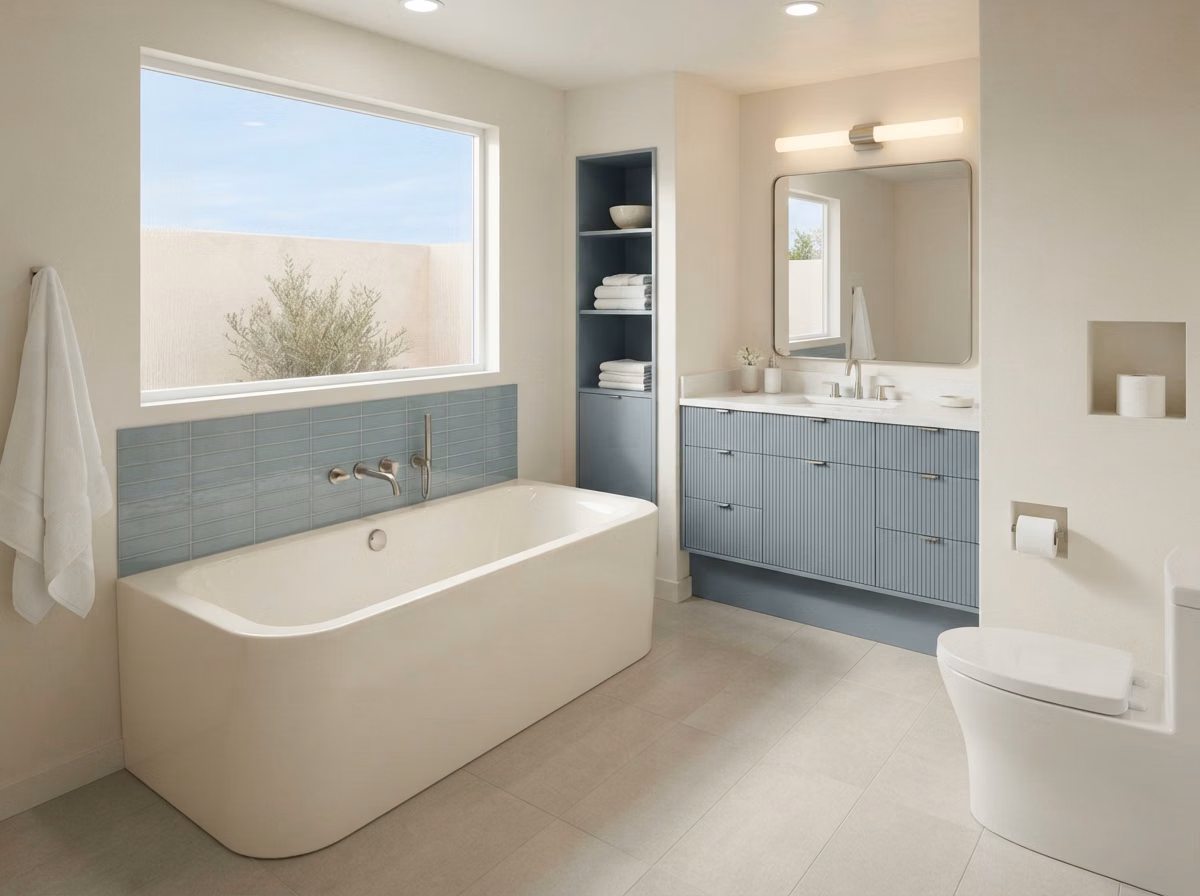 Acrylic Tub Configuration in San Diego.