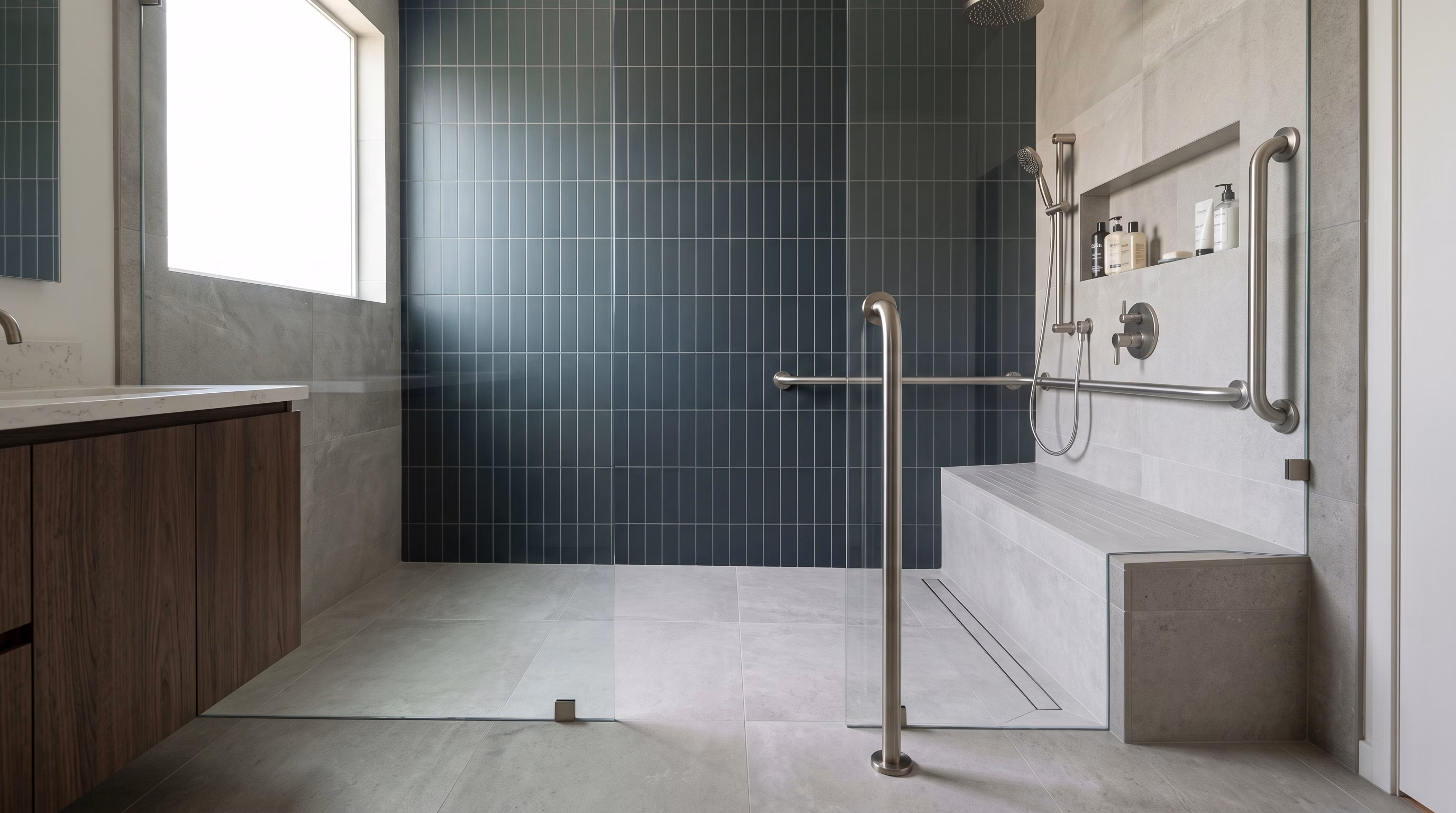 Shower Remodeling Accessible Walk in Shower in San Diego.