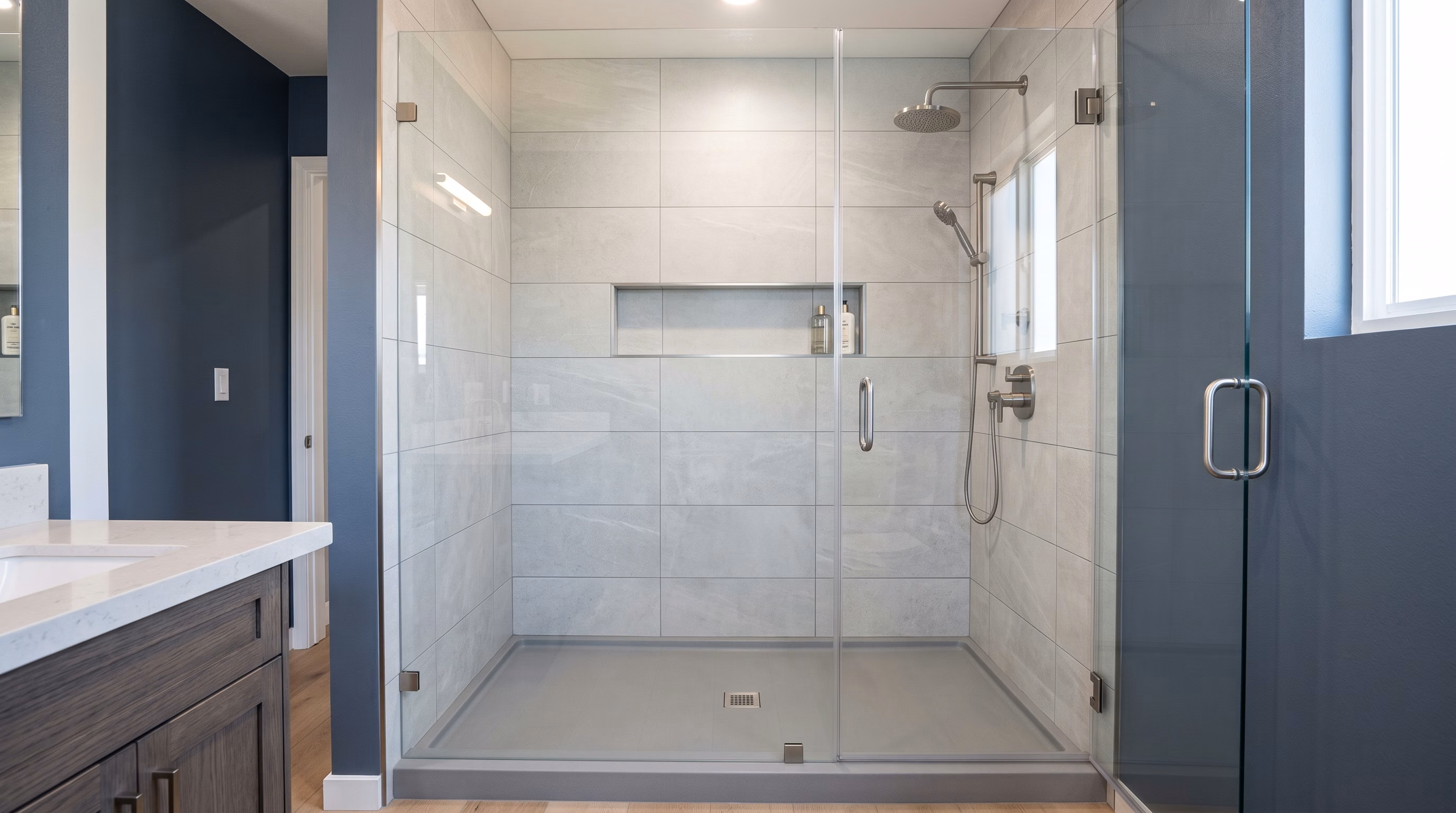 Shower Remodeling Alcove Shower Rebuild in San Diego.