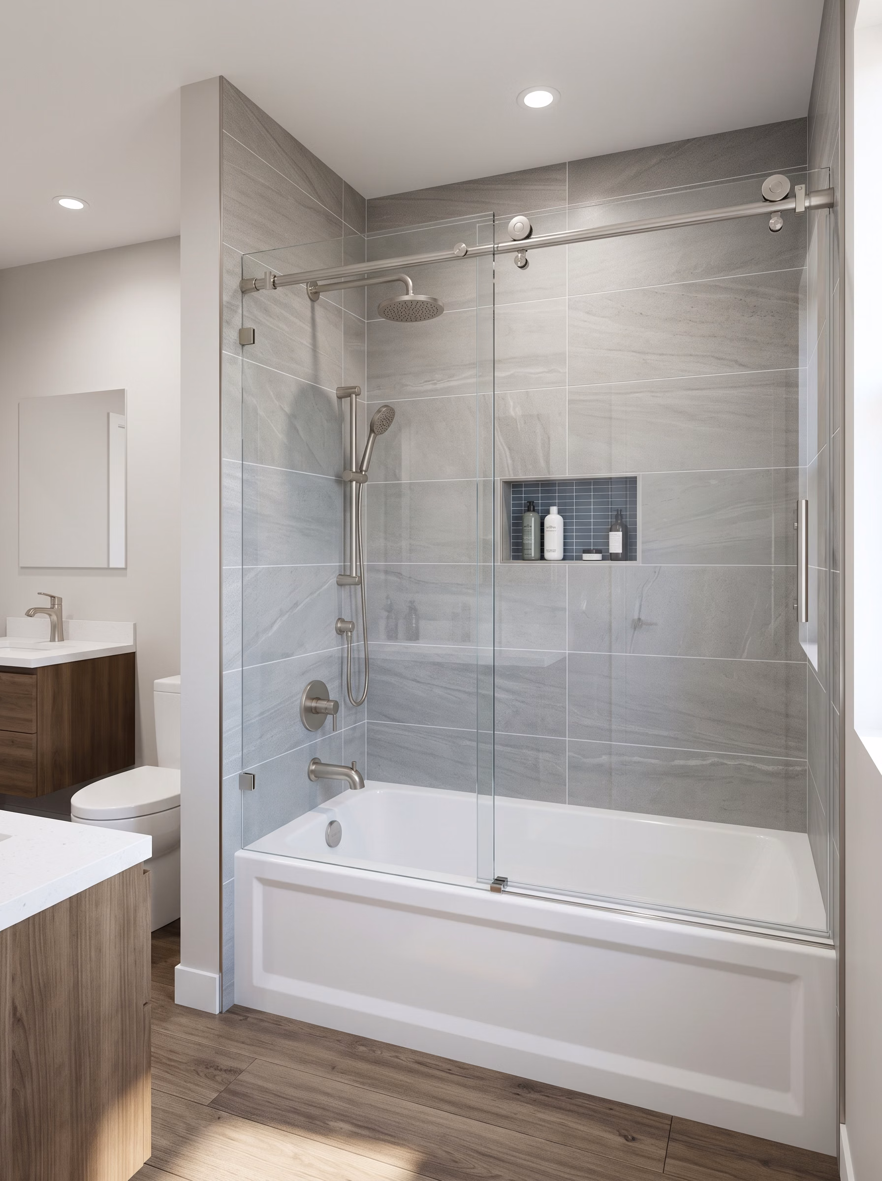 Shower Remodeling Tub and Shower Combination in San Diego.
