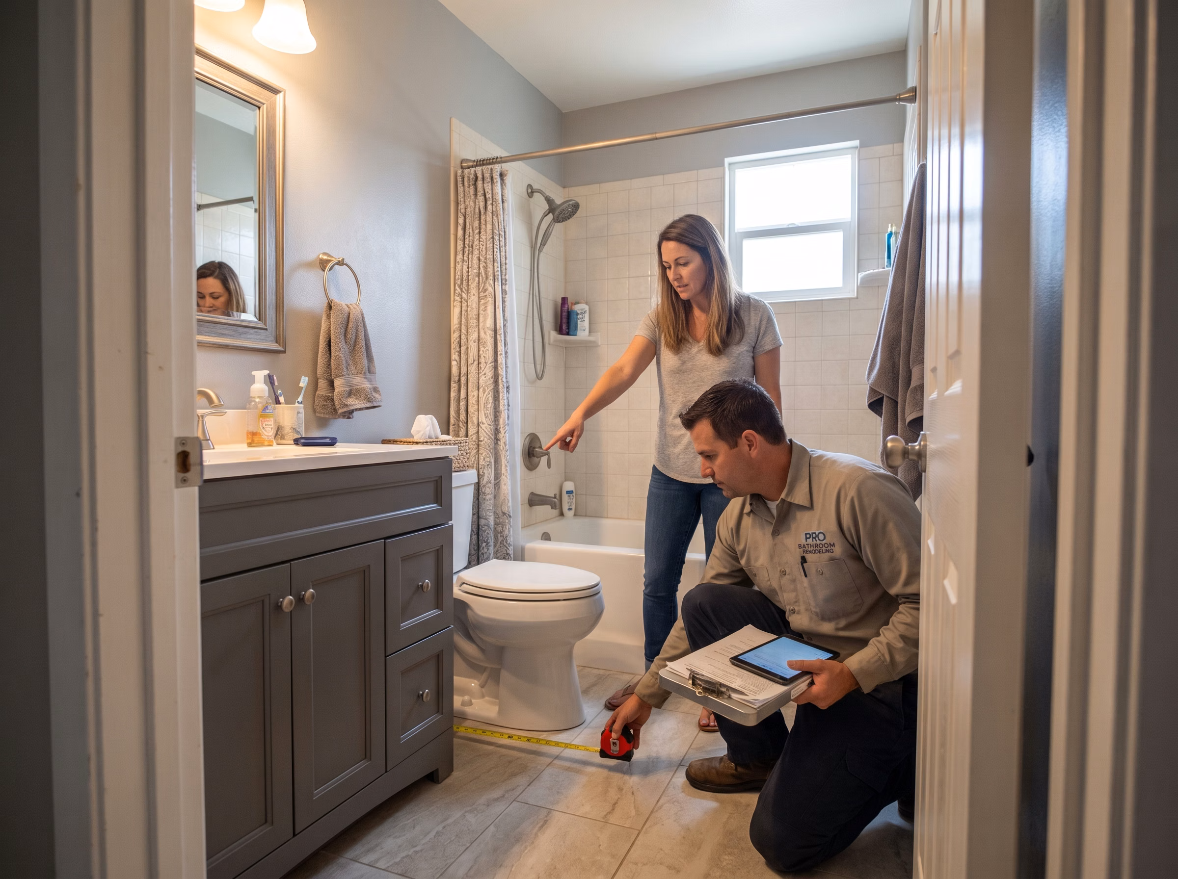 Small Bathroom Assessment in San Diego.