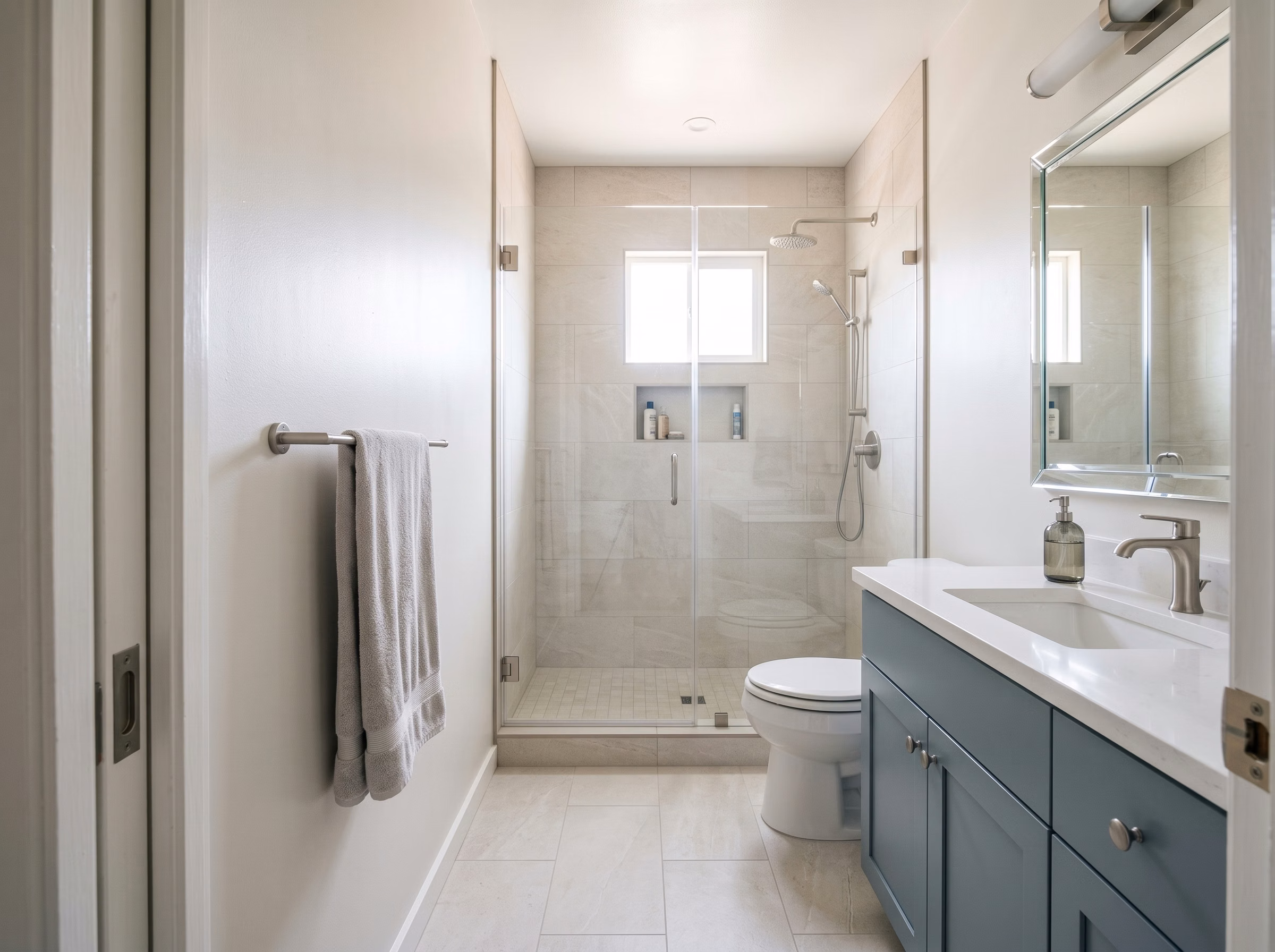 Small Bathroom Remodeling After in San Diego.