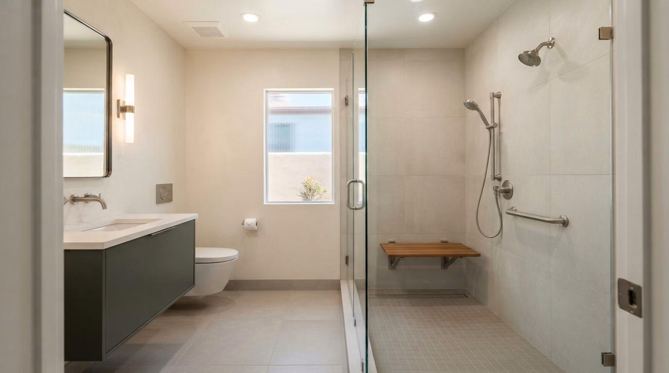 Walk in Low Threshold Shower in San Diego.