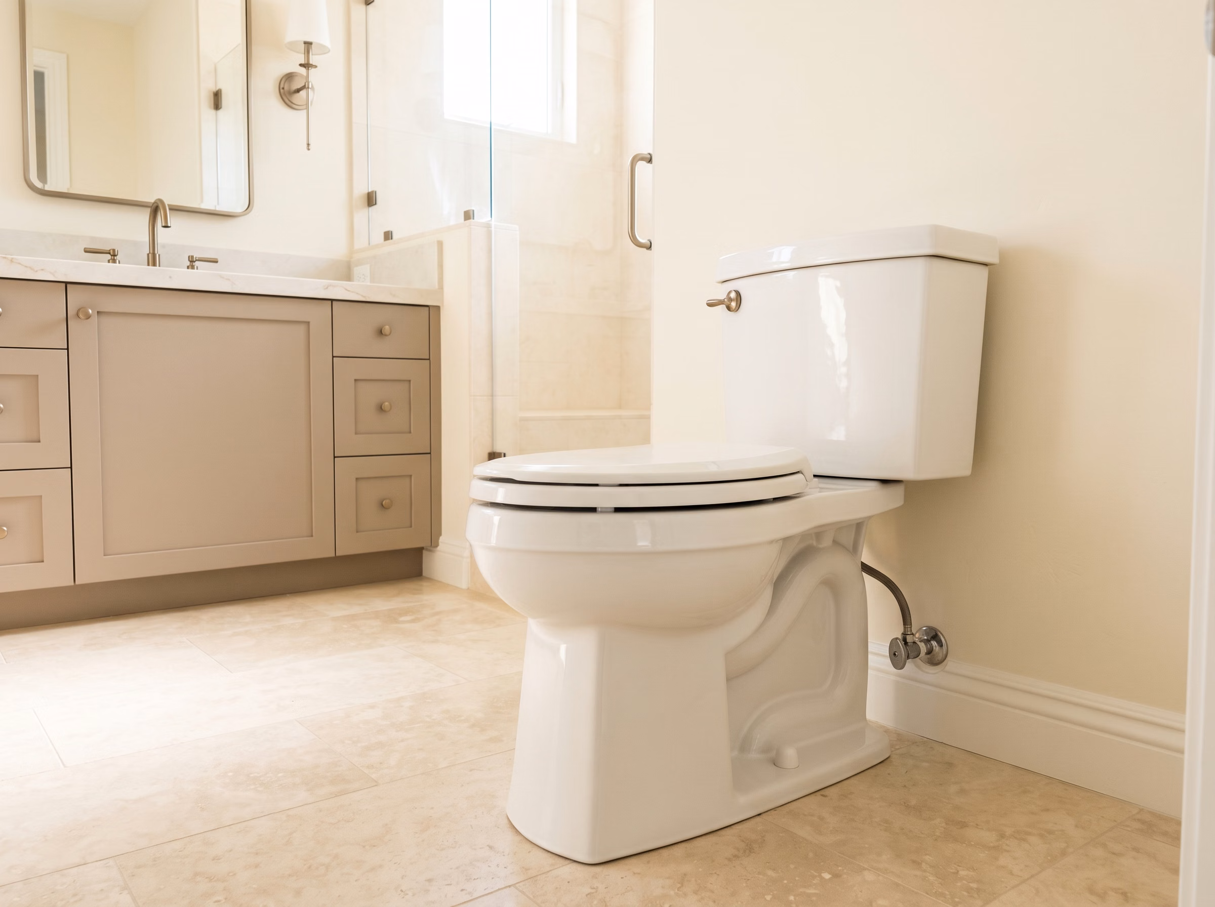 Toilet Installation Two Piece in San Diego.