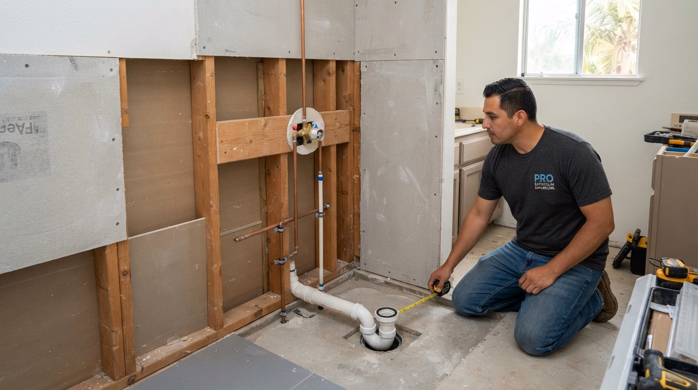 Drain and Valve Rough in in San Diego.