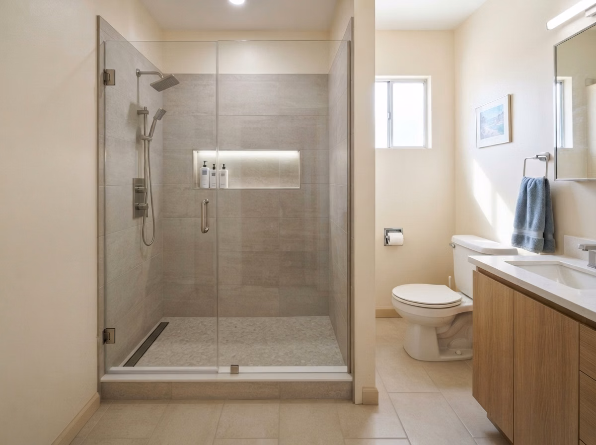 Tub to Shower Conversion After in San Diego.