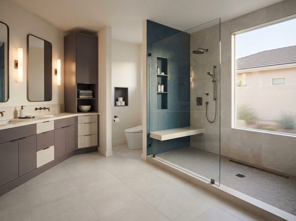 Tub to Shower Conversion Converted Shower Household in San Diego.